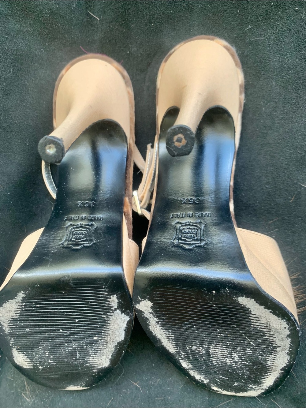Vintage Dolce & Gabvana leather with fur animal print Sandals. - Picture 6 of 6